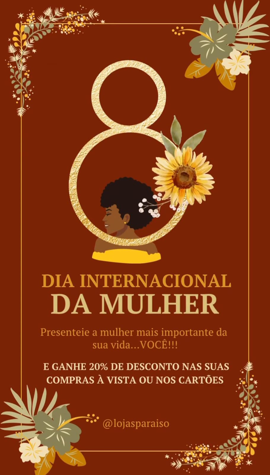 Confira a promoção imperdível das Lojas Paraiso para comemorar o dia internacional da mulher
