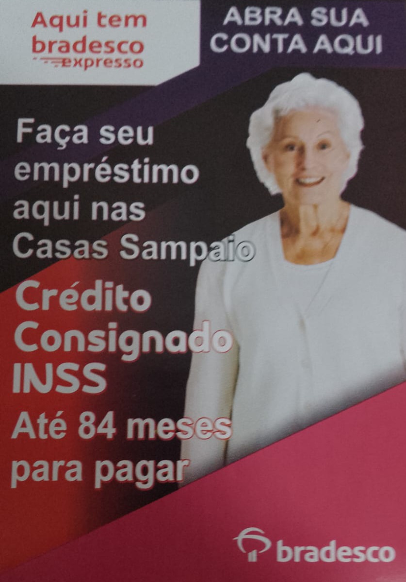 Nas Casas Sampaio você tem o Bradesco Expresso que possui vários benefícios para você