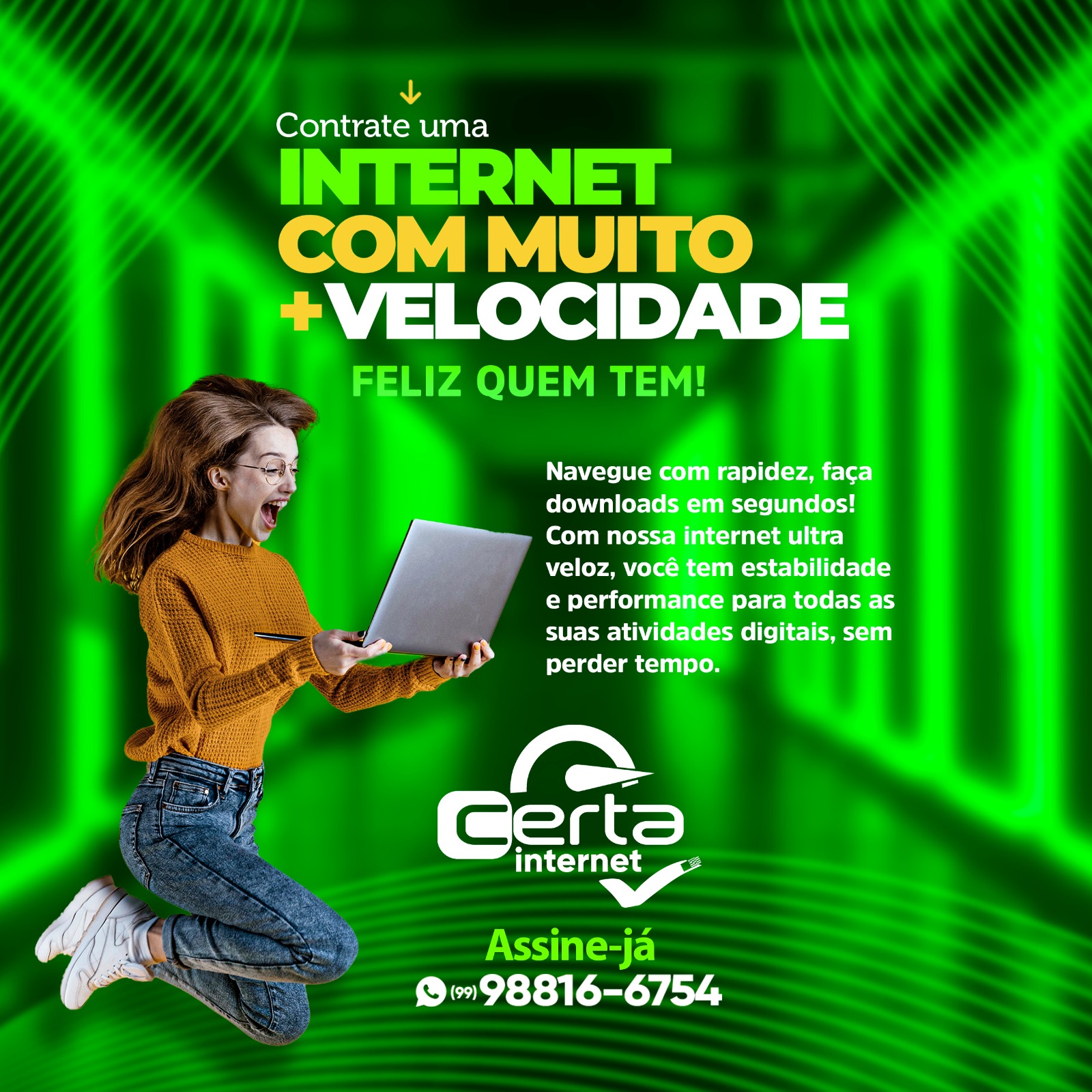 Certa Fibra: Conexão rápida e confiável para o seu lar