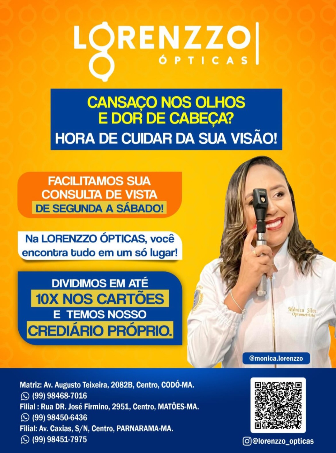 Agende a sua consulta de vista na Lorenzzo Ópticas e cuide da saúde dos seus olhos