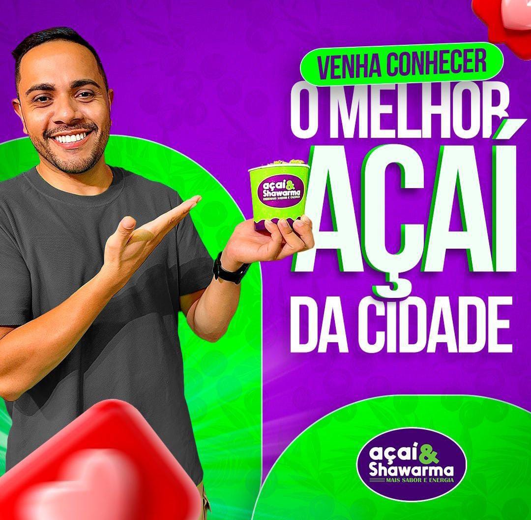 Venha saborear os melhores lanches no Açaí e Shawarma