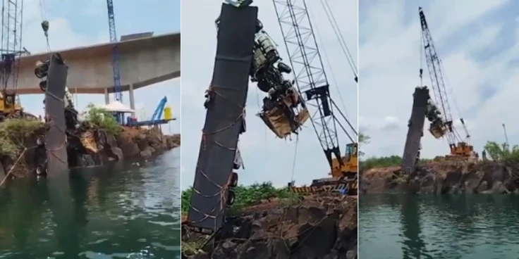 Caminhão é retirado do Rio Tocantins após desabamento da ponte de Estreito