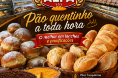Delícias irresistíveis e aquele pão quentinho e saboroso você encontra na Panificadora Alfa