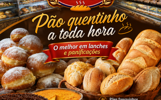 Delícias irresistíveis e aquele pão quentinho e saboroso você encontra na Panificadora Alfa