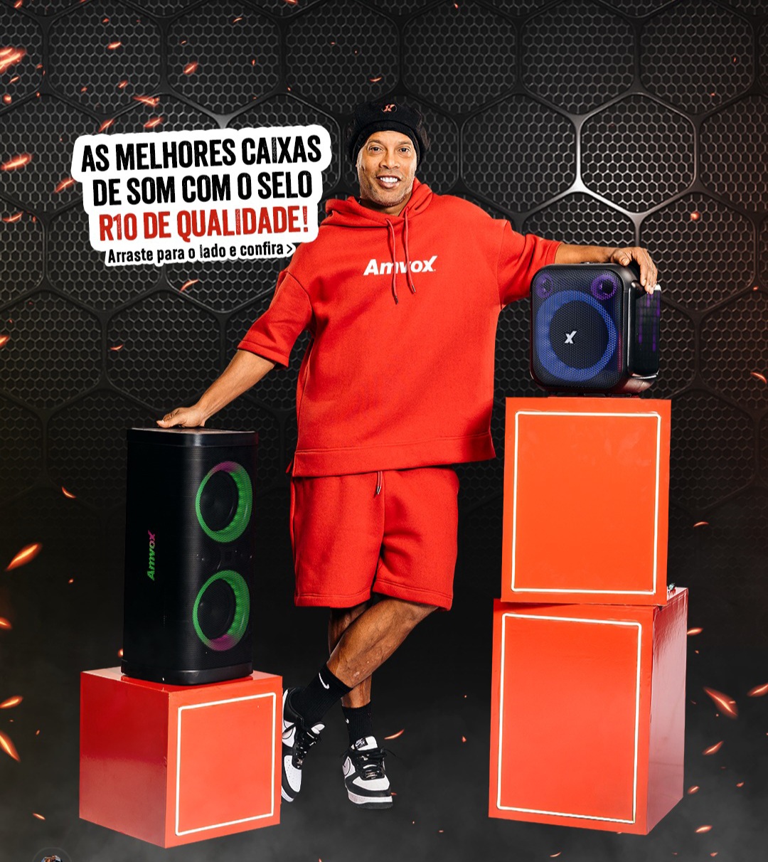 Venha curtir a vida no volume máximo com as caixas de som da Amvox