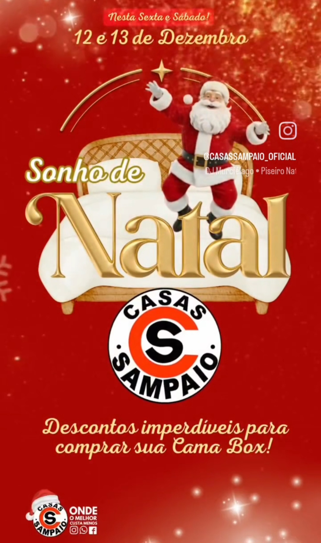 Nesta sexta e sábado (13) descontos imperdíveis em cama box nas Casas Sampaio