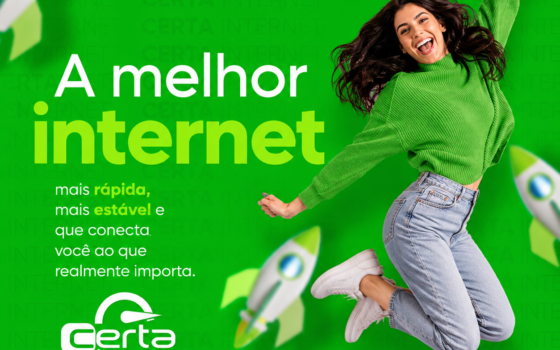 Conexão com excelente estabilidade e segurança você contrata com a Certa Internet
