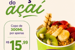 Confira a promoção desta terça-feira (25) do Açaí e Shawarma. Venha aproveitar
