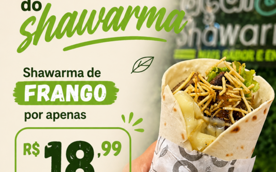 Confira a promoção desta quarta-feira (26) no Açaí e Shawarma