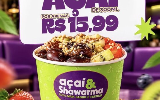 Aproveite que hoje tem promoção do dia do cliente no Açaí e Shawarma
