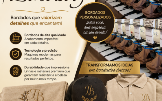 A Joyce Bordados produz bordados de alta qualidade e bom gosto